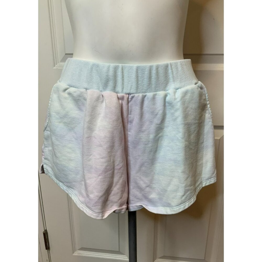 Hill House Home Allie Tie Dye Lounge Shorts Blue & Pink, Size Medium